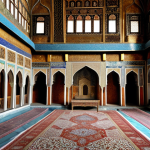 **Prompt:** Interior of the Topkapi Palace Harem, focusing on ornate decorations and a sense of mystery.